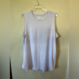 Lands' End Women's Tank Top in Soft White and Pale Purple